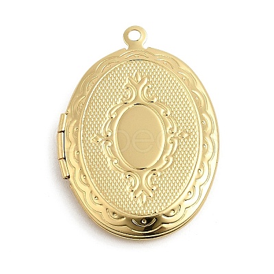 Brass Locket Pendants KK-P342-01B-G-01-1