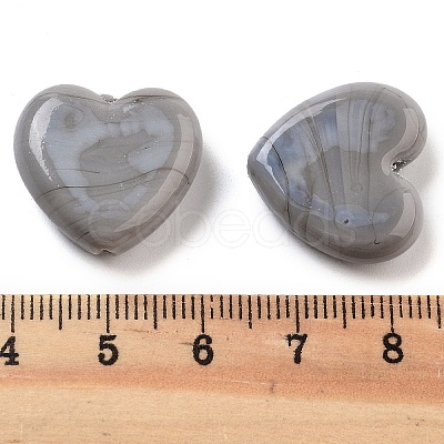 Heart Handmade Lampwork Beads LAMP-U003-01F-1
