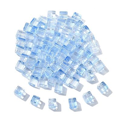 100Pcs Baking Paint Transparent Glass Beads DGLA-YW0001-35G-1