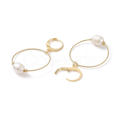 Large Hole Pearl Beads Hoop Earring EJEW-JE04724-01-1