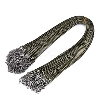 Waxed Cotton Cord Necklace Making MAK-S034-020-1