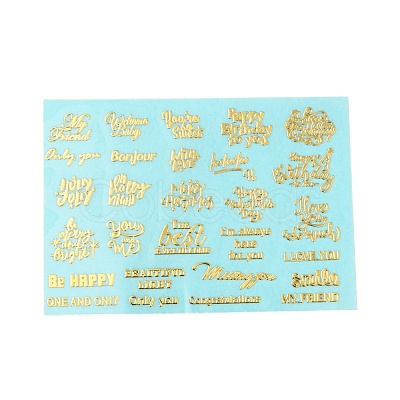 Brass Self-Adhesive Picture Stickers DIY-C059-01A-1