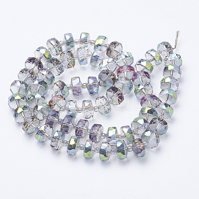 Electroplat Glass Beads Strands EGLA-Q092-10mm-D01-1