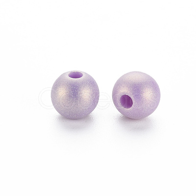 Spray Painted Opaque Acrylic Beads ACRP-S679-B33-1