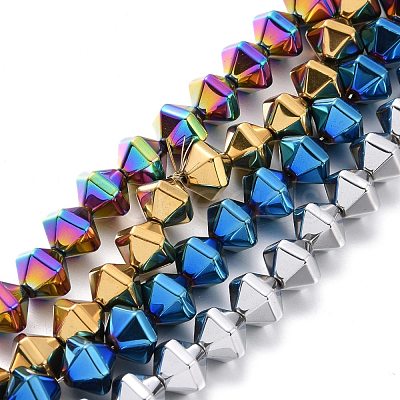 Electroplated Non-magnetic Synthetic Hematite Beads Strands G-G862-01-1