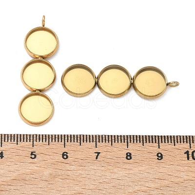 304 Stainless Steel Pendant Cabochon Settings STAS-K320-03B-G-1