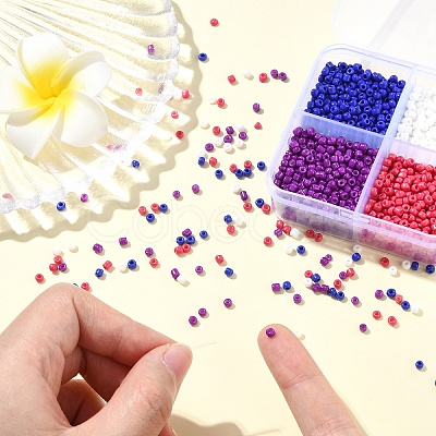 72G 4 Styles Glass Seed Beads SEED-YW0002-77D-1