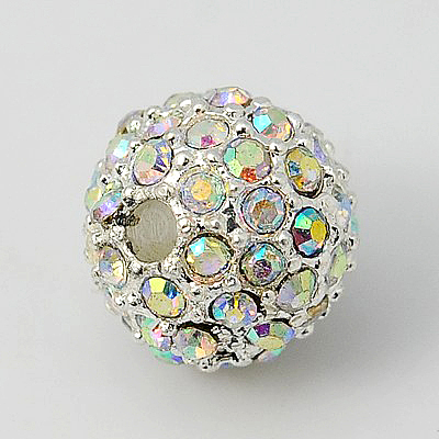 Alloy Rhinestone Beads RB-A034-12mm-A28S-1