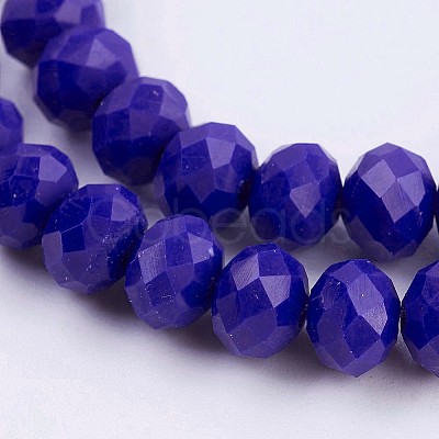 Opaque Glass Beads Strands LS-EGLA-F122-8x6mm-NC02-1