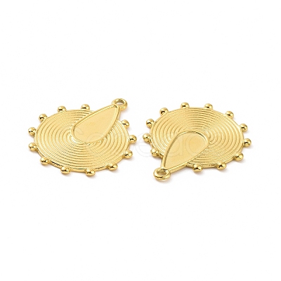 Ion Plating(IP) 304 Stainless Steel Pendant Cabochons Settings STAS-C003-08G-1