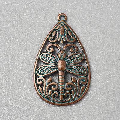 Tibetan Styles Alloy Pendants FIND-CJC0024-84D-1