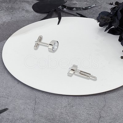 1 Pair Brass Cufflinks BUTT-LP0002-03P-02-1