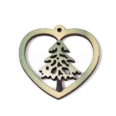 Printed Poplar Wood Pendants FIND-N005-74U-02-1