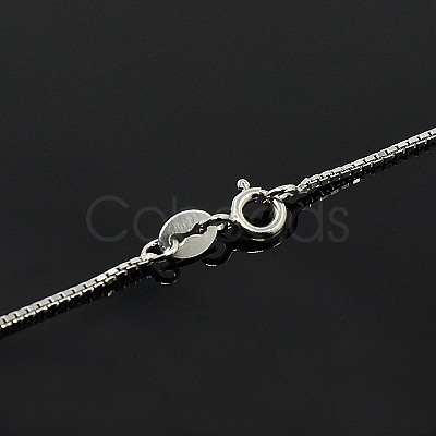Anti-Tarnish Rhodium Plated 925 Sterling Silver Necklaces STER-M034-40B-1