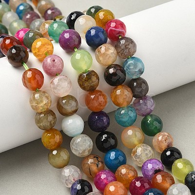 Natural Agate Beads Strands X-G-M437-C01-01T-1