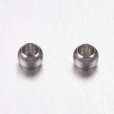 Tarnish Resistant 316 Surgical Stainless Steel Crimp Beads X-STAS-F117-03P-1