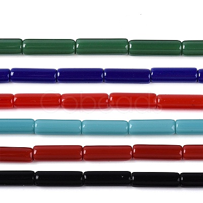 Opaque Solid Color Glass Beads Strands GLAA-N070-01A-CM-1
