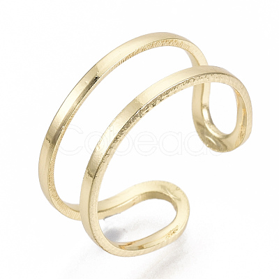 Brass Cuff Finger Rings RJEW-N030-003-NF-1