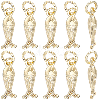 10Pcs Brass Pendants KK-BBC0025-86-1