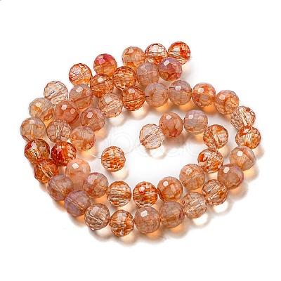 Baking Paint Glass Bead Strands GLAA-G116-02-1