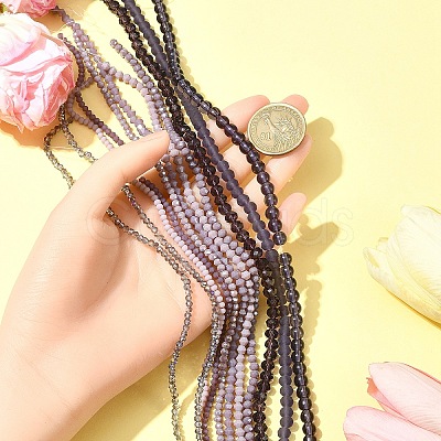 Electroplate Glass Beads Strands EGLA-FS0001-42F-1