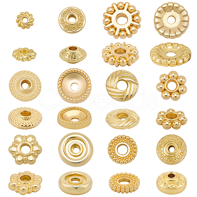 120Pcs 12 Styles Brass Beads KK-BBC0022-36-1