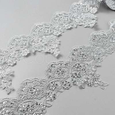 Polyester Flower Lace Ribbon OCOR-WH20012-63-1