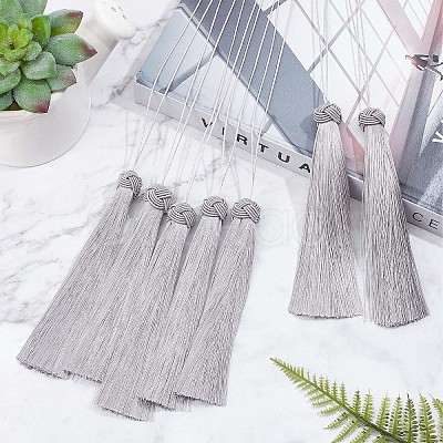 Polyester Tassel Pendant Decorations AJEW-WH0312-94-1