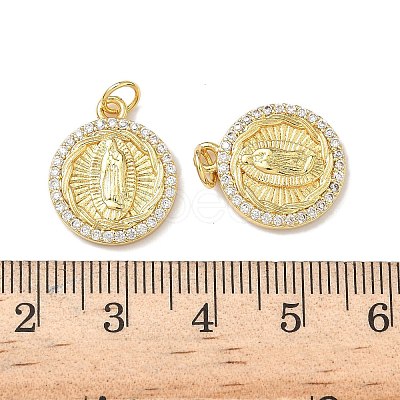 Brass Micro Pave Cubic Zirconia Pendants KK-L243-30G-1