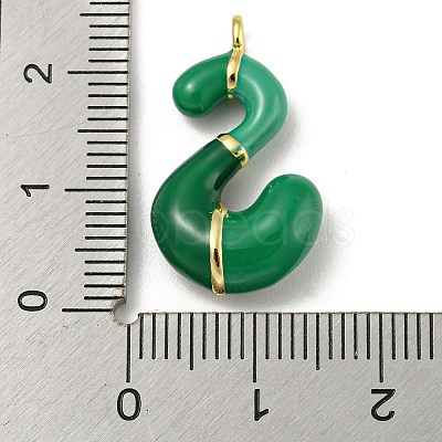 Brass Enamel Pendants KK-E093-03G-S-1