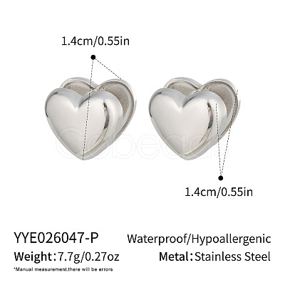 304 Stainless Steel Hoop Earrings for Women JZ9817-2-1