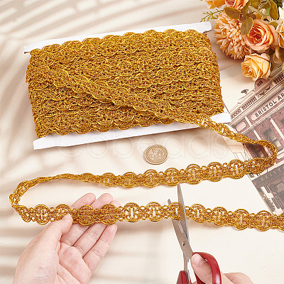 Polyester Braided Lantern Lace Ribbon SENE-WH0003-36C-1