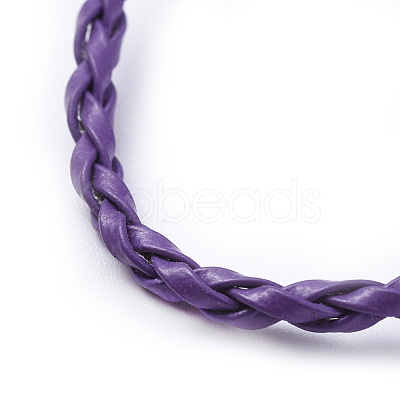 Trendy Braided Imitation Leather Bracelet Making BJEW-S076-M-1