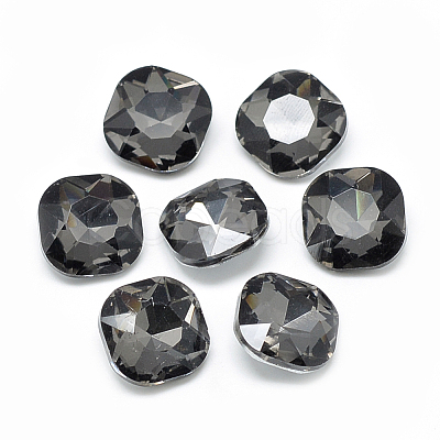 Pointed Back Glass Rhinestone Cabochons RGLA-T032-12x12mm-07-1