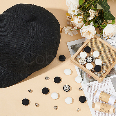 2 colors 20 sets Cloth Covered Alloy Buttons BUTT-PH0001-39-1