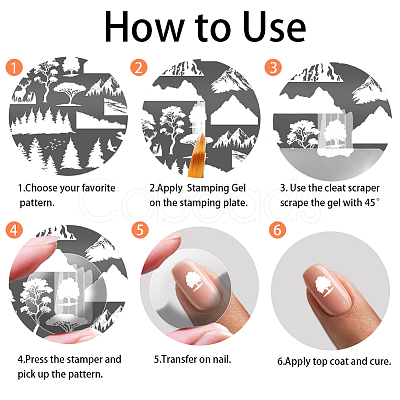 Stainless Steel DIY Nail Art Templates MRMJ-WH0092-187-1