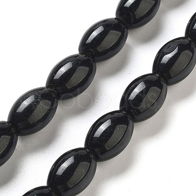 Natural Black Jasper Beads Strands G-B106-B17-01-1