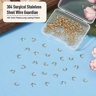 150Pcs 304 Surgical Stainless Steel Wire Guardian and Protectors STAS-TA0006-35A-G-1