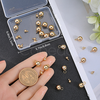 40Pcs 2 Styles Brass Charms KK-BBC0015-23-1