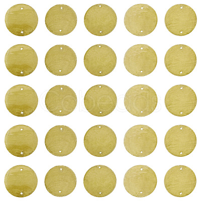 50Pcs Spray Painted Natural Capiz Shell Connector Charms BSHE-TA0001-20B-1