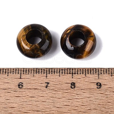 Natural Tiger Eye European Beads G-N359-17A-01-1