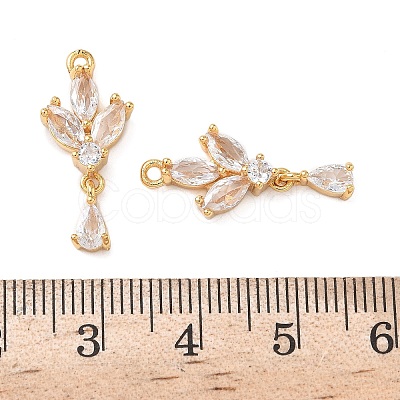 Brass Micro Pave Cubic Zirconia Pendants KK-D024-20G-1
