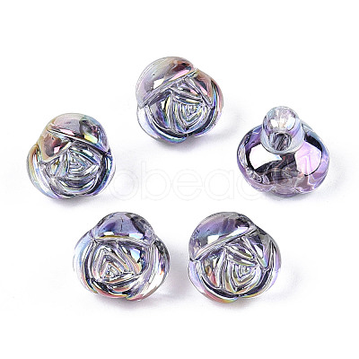 Electroplate Transparent Acrylic Beads PACR-CJC0008-08D-1