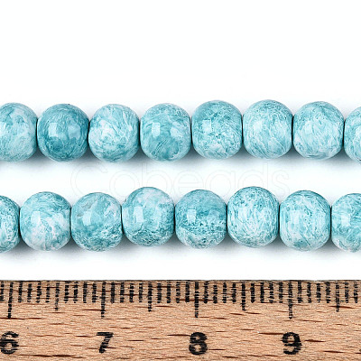 Baking Paint Glass Beads Strands DGLA-N016-6mm-08-1
