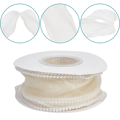 Polyester Organza Ribbons SRIB-WH20020-004B-1