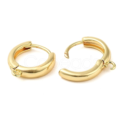 Brass Hoop Earrings LS-EJEW-K083-33G-1