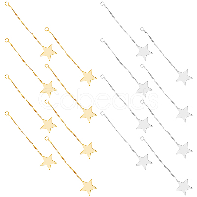 16Pcs 2 Colors Brass Big Pendants KK-FH0005-60-1
