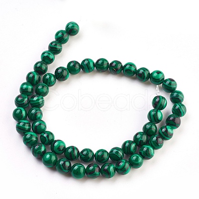 Synthetic Malachite Beads Strands TURQ-N006-8-1