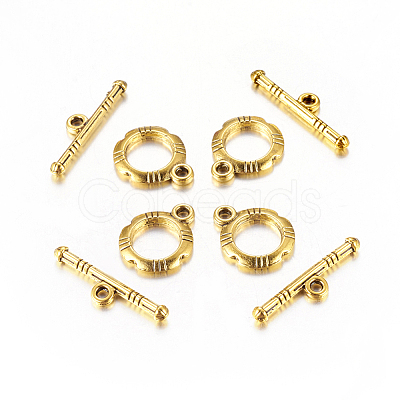 Tibetan Style Alloy Toggle Clasps X-GLF0322Y-1