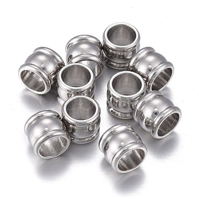 Non-Tarnish 201 Stainless Steel European Beads STAS-F255-056P-1